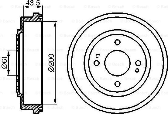 BOSCH 0 986 477 081 - Bremžu trumulis ps1.lv