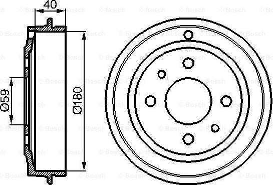 BOSCH 0 986 477 083 - Bremžu trumulis ps1.lv