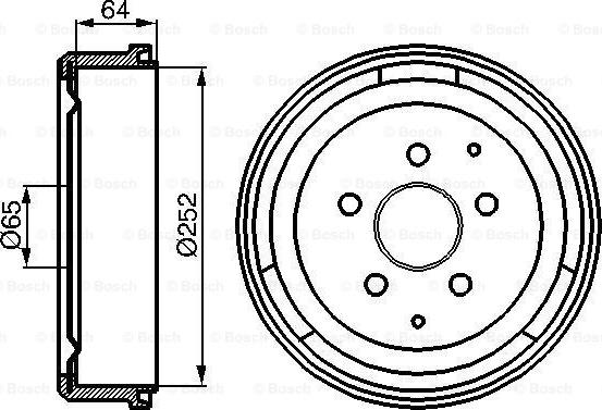 BOSCH 0 986 477 033 - Bremžu trumulis ps1.lv