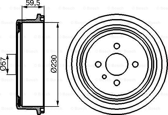 BOSCH 0 986 477 022 - Bremžu trumulis ps1.lv