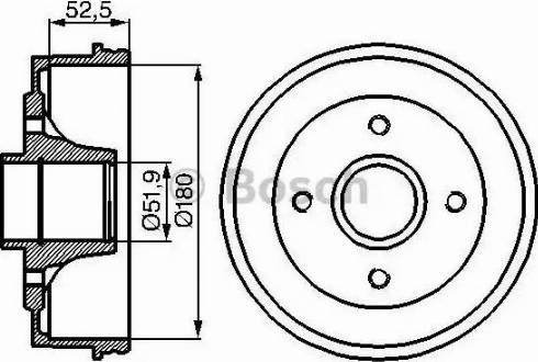 BOSCH 0 986 477 076 - Bremžu trumulis ps1.lv