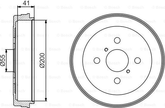 BOSCH 0 986 477 199 - Bremžu trumulis ps1.lv