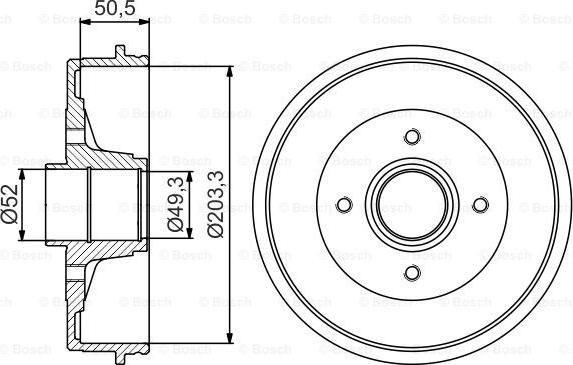 BOSCH 0 986 477 197 - Bremžu trumulis ps1.lv