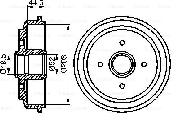 BOSCH 0 986 477 149 - Bremžu trumulis ps1.lv