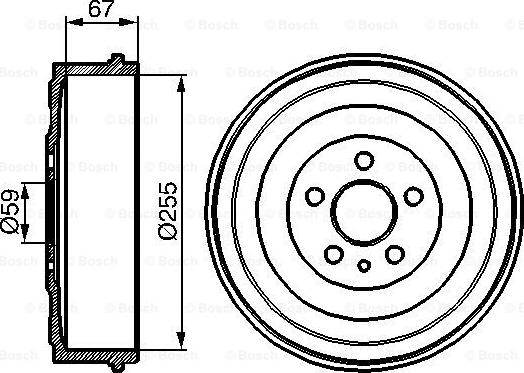 BOSCH 0 986 477 144 - Bremžu trumulis ps1.lv