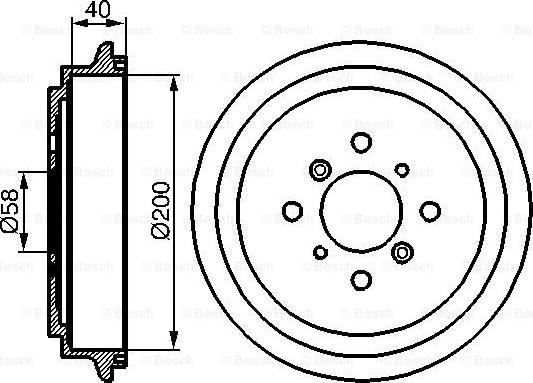 BOSCH 0 986 477 141 - Bremžu trumulis ps1.lv