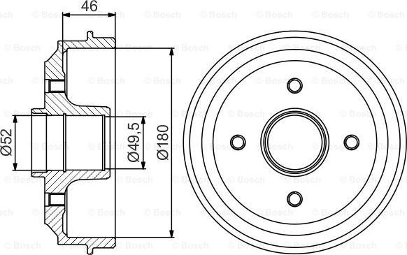 BOSCH 0 986 477 155 - Bremžu trumulis ps1.lv