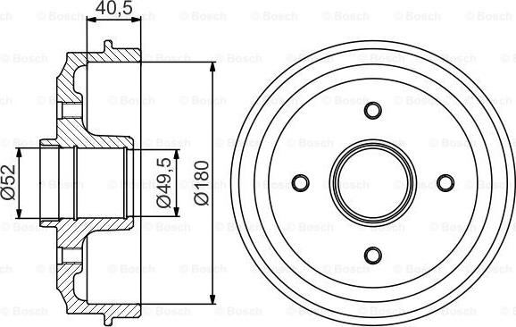 BOSCH 0 986 477 156 - Bremžu trumulis ps1.lv