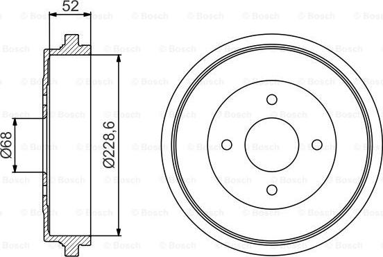 BOSCH 0 986 477 158 - Bremžu trumulis ps1.lv