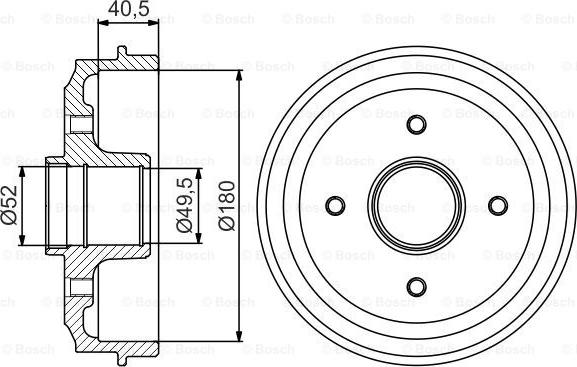 BOSCH 0 986 477 157 - Bremžu trumulis ps1.lv