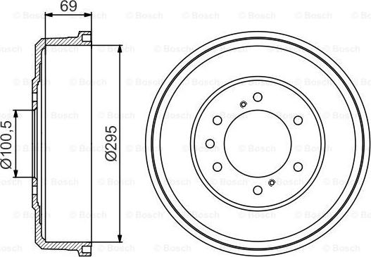 BOSCH 0 986 477 165 - Bremžu trumulis ps1.lv