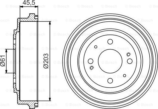 BOSCH 0 986 477 166 - Bremžu trumulis ps1.lv