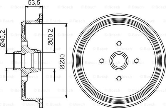 BOSCH 0 986 477 160 - Bremžu trumulis ps1.lv