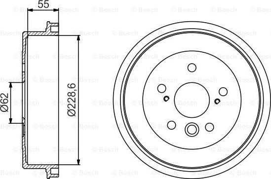 BOSCH 0 986 477 168 - Bremžu trumulis ps1.lv