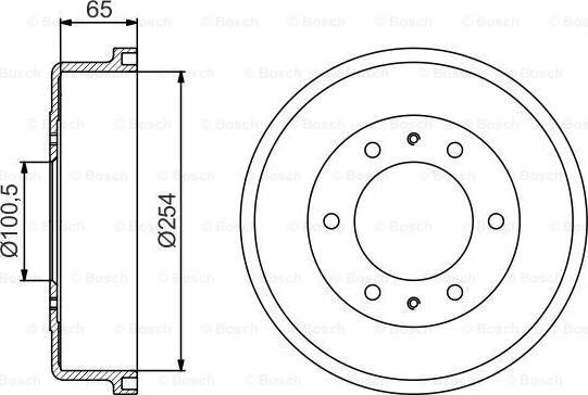 BOSCH 0 986 477 163 - Bremžu trumulis ps1.lv