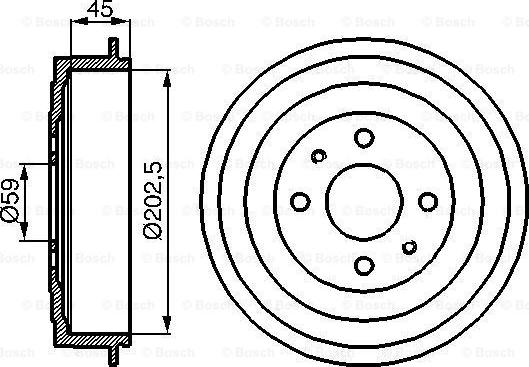 BOSCH 0 986 477 109 - Bremžu trumulis ps1.lv