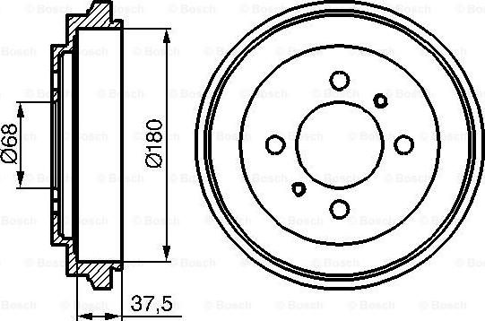 BOSCH 0 986 477 119 - Bremžu trumulis ps1.lv