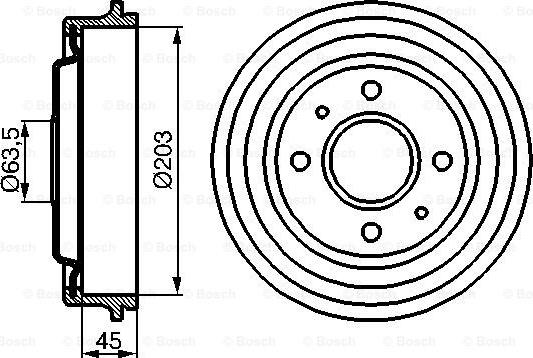 BOSCH 0 986 477 115 - Bremžu trumulis ps1.lv