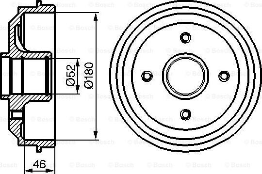 BOSCH 0 986 477 116 - Bremžu trumulis ps1.lv