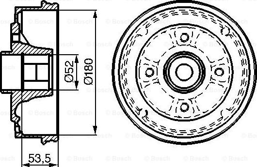 BOSCH 0 986 477 112 - Bremžu trumulis ps1.lv