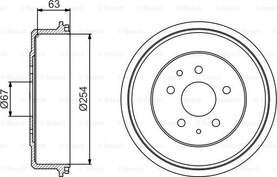 BOSCH 0 986 477 183 - Bremžu trumulis ps1.lv