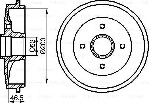 BOSCH 0 986 477 124 - Bremžu trumulis ps1.lv