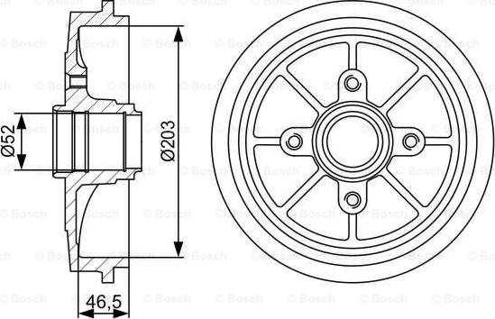 BOSCH 0 986 477 126 - Bremžu trumulis ps1.lv