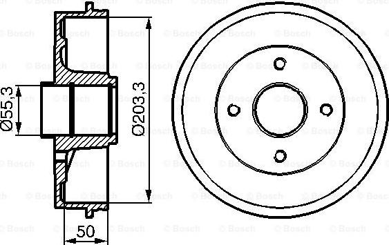 BOSCH 0 986 477 121 - Bremžu trumulis ps1.lv