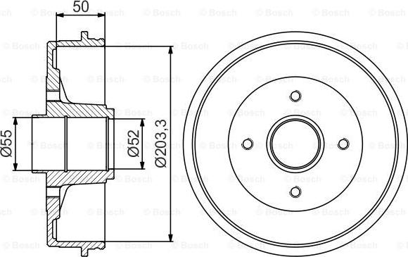 BOSCH 0 986 477 171 - Bremžu trumulis ps1.lv