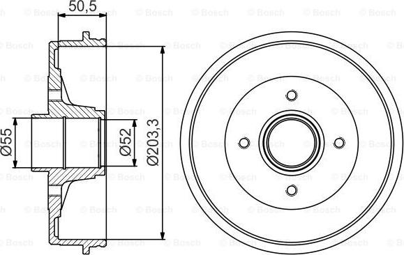 BOSCH 0 986 477 173 - Bremžu trumulis ps1.lv