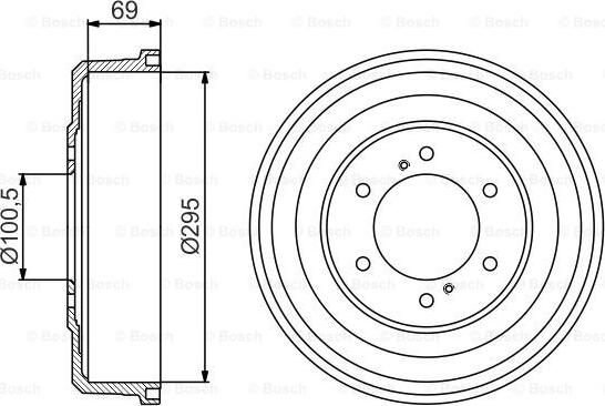 BOSCH 0 986 477 177 - Bremžu trumulis ps1.lv