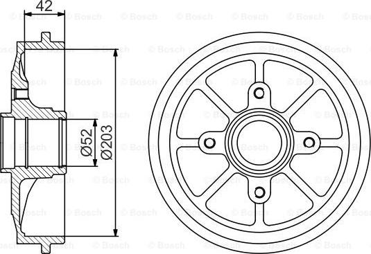 BOSCH 0 986 477 303 - Bremžu trumulis ps1.lv