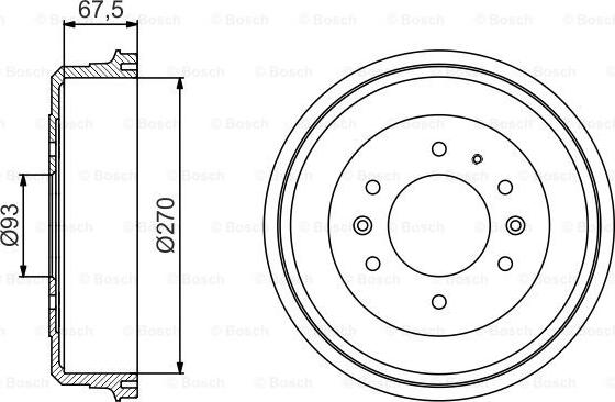 BOSCH 0 986 477 249 - Bremžu trumulis ps1.lv