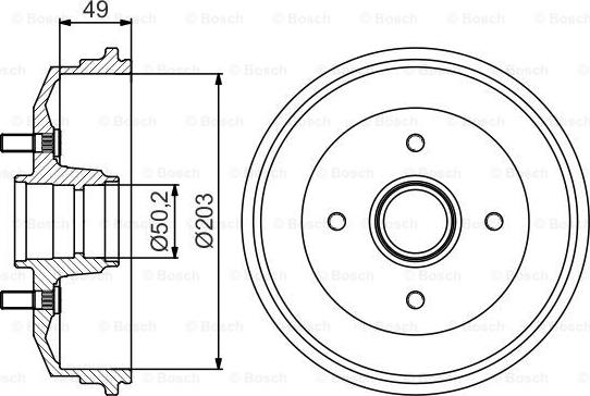 BOSCH 0 986 477 259 - Bremžu trumulis ps1.lv