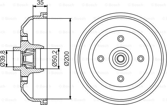 BOSCH 0 986 477 256 - Bremžu trumulis ps1.lv