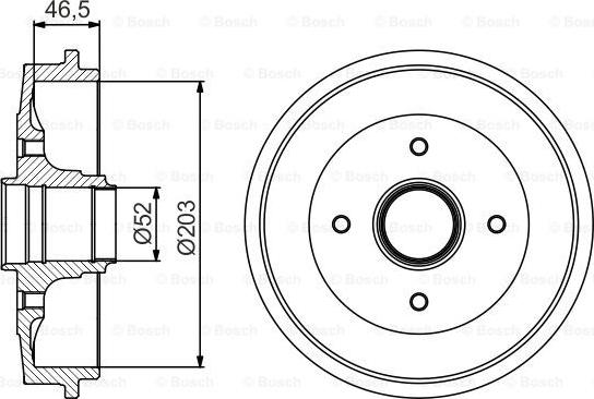 BOSCH 0 986 477 253 - Bremžu trumulis ps1.lv