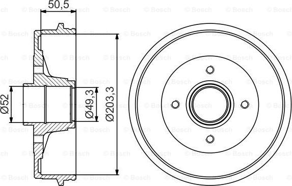 BOSCH 0 986 477 210 - Bremžu trumulis ps1.lv