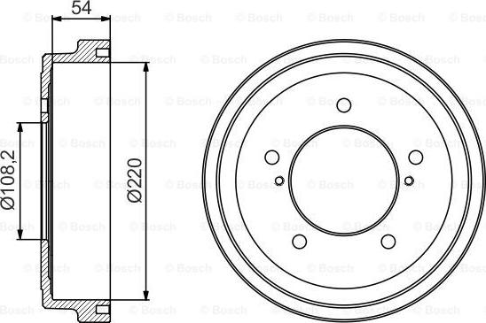 BOSCH 0 986 477 213 - Bremžu trumulis ps1.lv