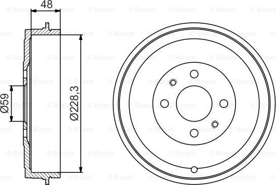 BOSCH 0 986 477 212 - Bremžu trumulis ps1.lv