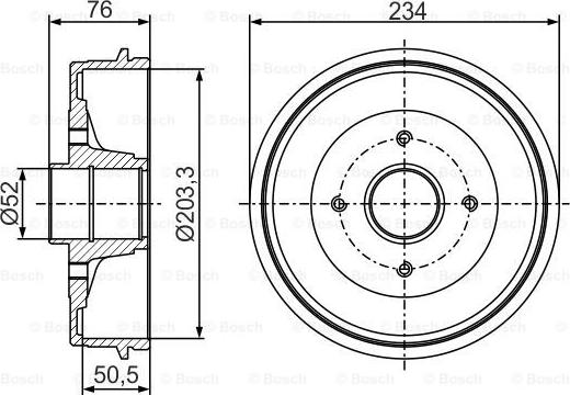 BOSCH 0 986 477 289 - Bremžu trumulis ps1.lv