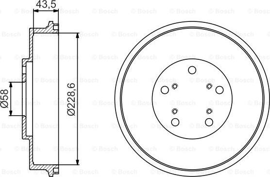 BOSCH 0 986 477 231 - Bremžu trumulis ps1.lv