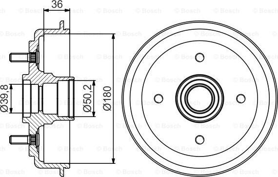 BOSCH 0 986 477 238 - Bremžu trumulis ps1.lv