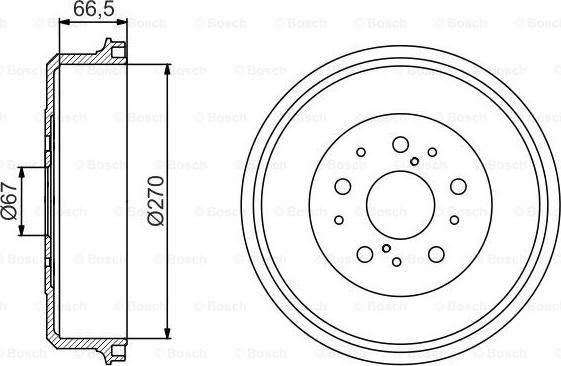 BOSCH 0 986 477 224 - Bremžu trumulis ps1.lv