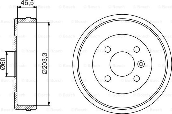 BOSCH 0 986 477 221 - Bremžu trumulis ps1.lv