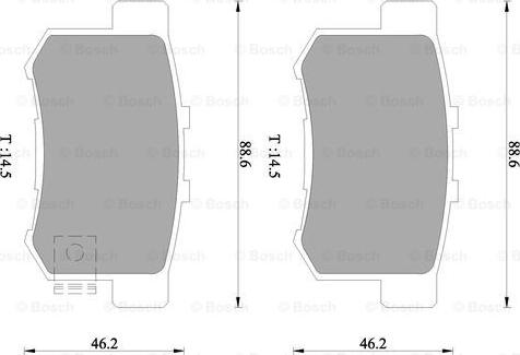 BOSCH 0 986 505 957 - Bremžu uzliku kompl., Disku bremzes ps1.lv