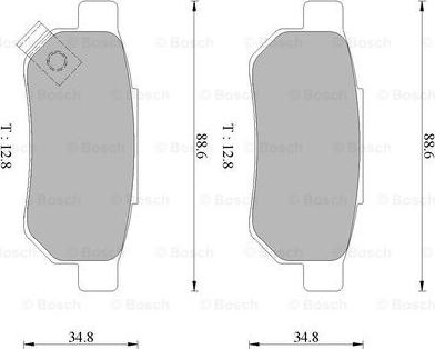 BOSCH 0 986 505 909 - Bremžu uzliku kompl., Disku bremzes ps1.lv