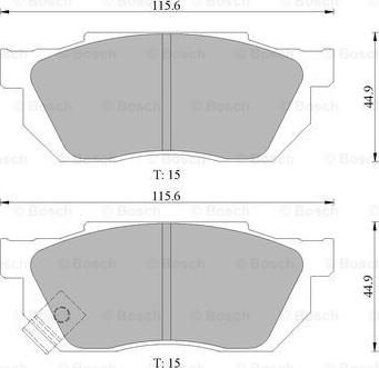 BOSCH 0 986 505 974 - Bremžu uzliku kompl., Disku bremzes ps1.lv