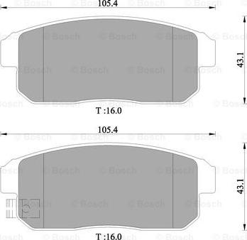 BOSCH 0 986 505 407 - Bremžu uzliku kompl., Disku bremzes ps1.lv