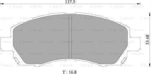 BOSCH 0 986 505 662 - Bremžu uzliku kompl., Disku bremzes ps1.lv