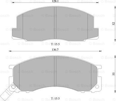 BOSCH 0 986 505 685 - Bremžu uzliku kompl., Disku bremzes ps1.lv